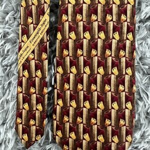 Ermenegildo Zegna Silk Tie Red Gold Floral